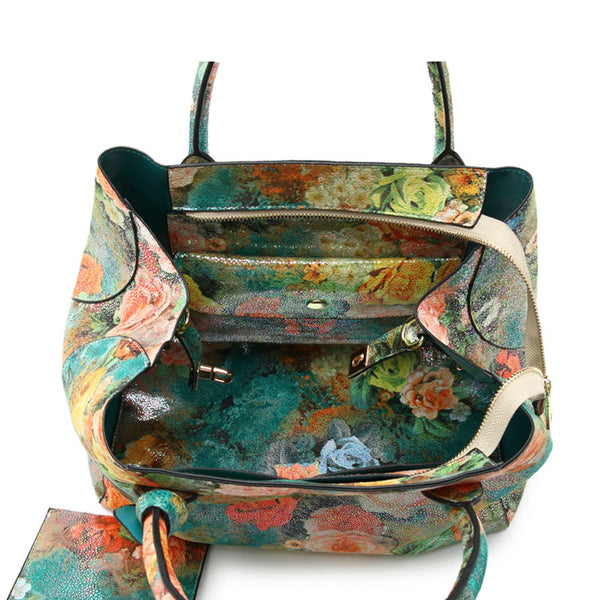 2 in 1 Two Way Floral Tote Bag