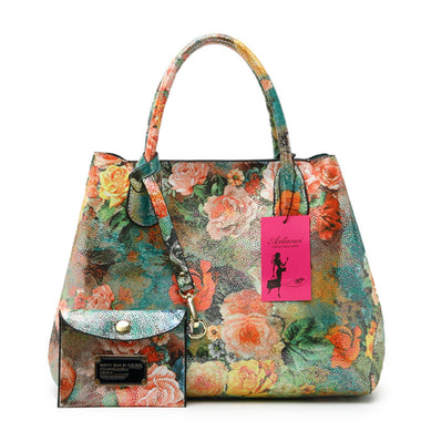 2 in 1 Two Way Floral Tote Bag