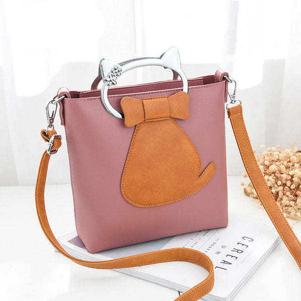 Elegant Cat Two Way Handbag