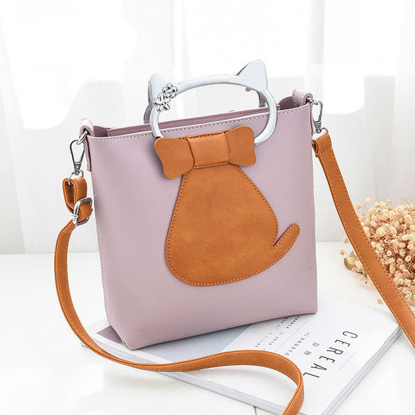 Elegant Cat Two Way Handbag