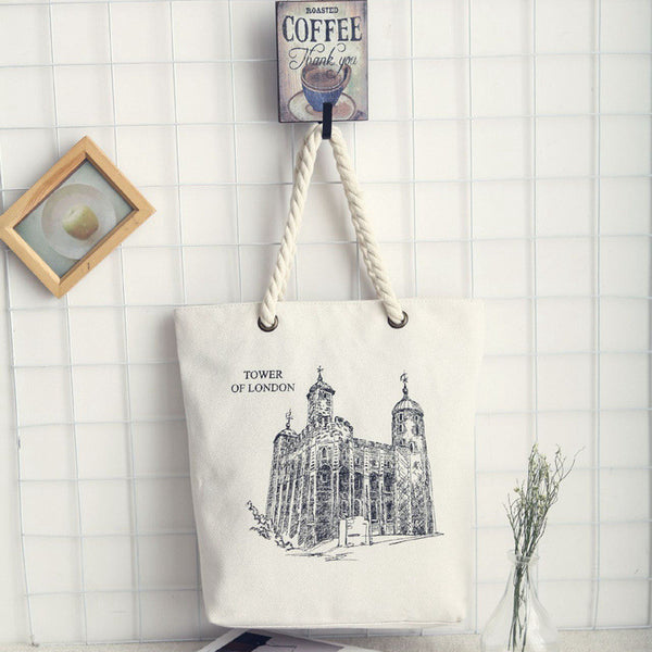 Simple Pearl White Tote Bag
