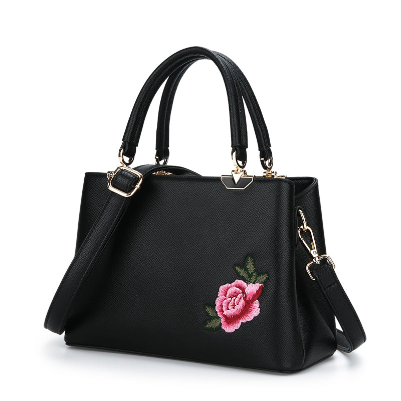 Rose Embroidery Two Way Bags