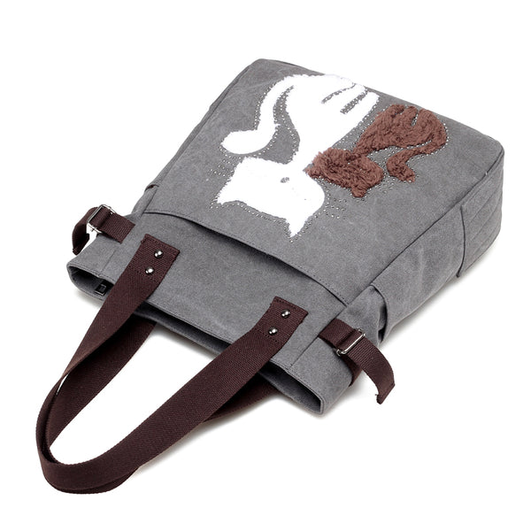 Cute Cat Canvas Tote Bag
