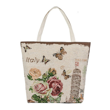 European Style Floral Tote Bag