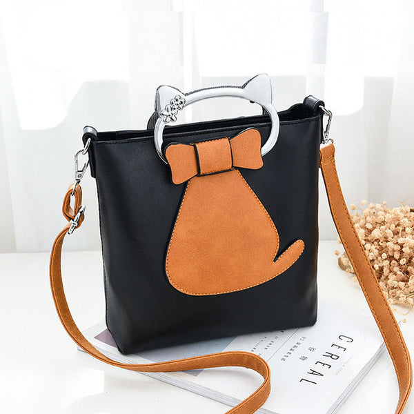 Elegant Cat Two Way Handbag