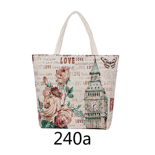 European Style Floral Tote Bag