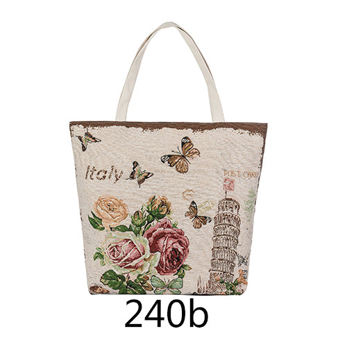 European Style Floral Tote Bag