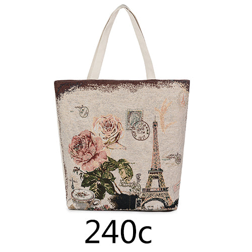 European Style Floral Tote Bag