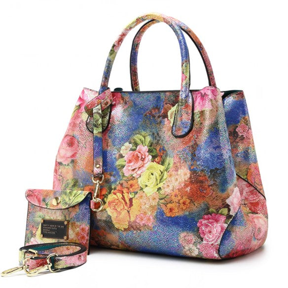 2 in 1 Two Way Floral Tote Bag