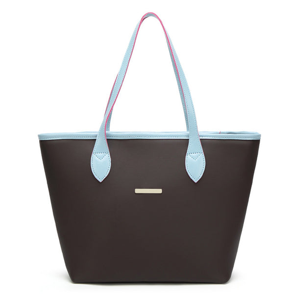 Candy Color Strap Chrome Tote Bag