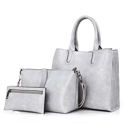 3 in 1 Genuine Leather Tote Bag