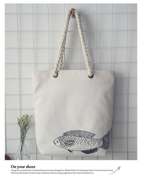Simple Pearl White Tote Bag